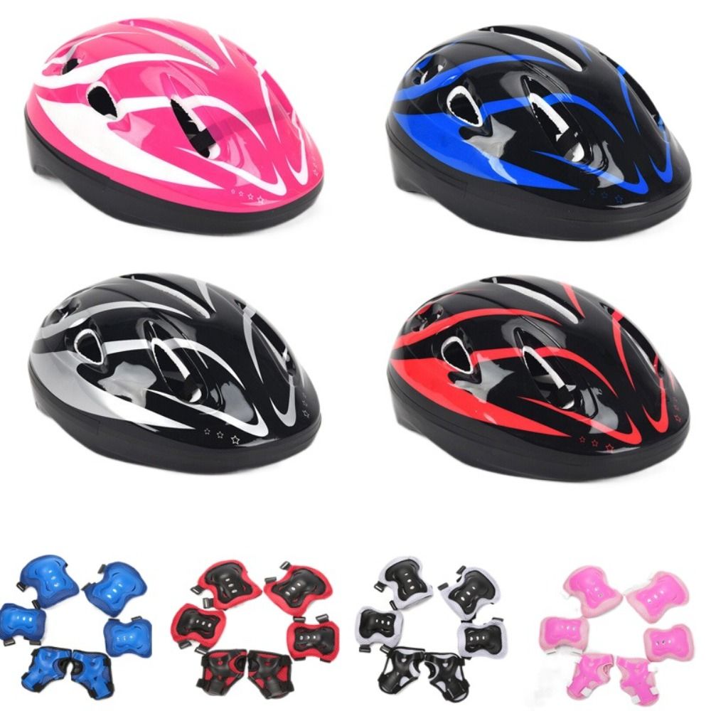 Scooter Helmet Set - Çocuklar kask diz dirsek pedleri bileklik