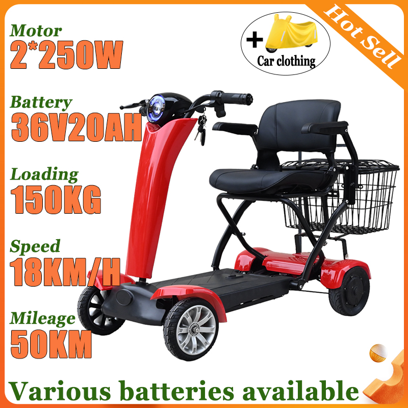 Folding Electric Scooter - YENI 4 tekerlekli Otomatik Katlanır Yaşlı