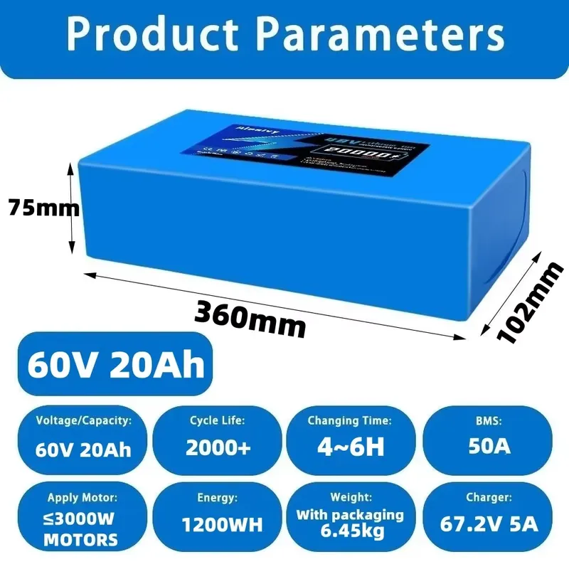 Elektrikli motosiklet, scooter - 60V 30Ah 21700 Battery Pack incelemesi ve fiyatı